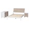 Baxton Studio Louetta Coastal White Caved Contrasting King Size 3-Piece Bedroom Set 246-13624-13628-13625-ZORO - alternate 4